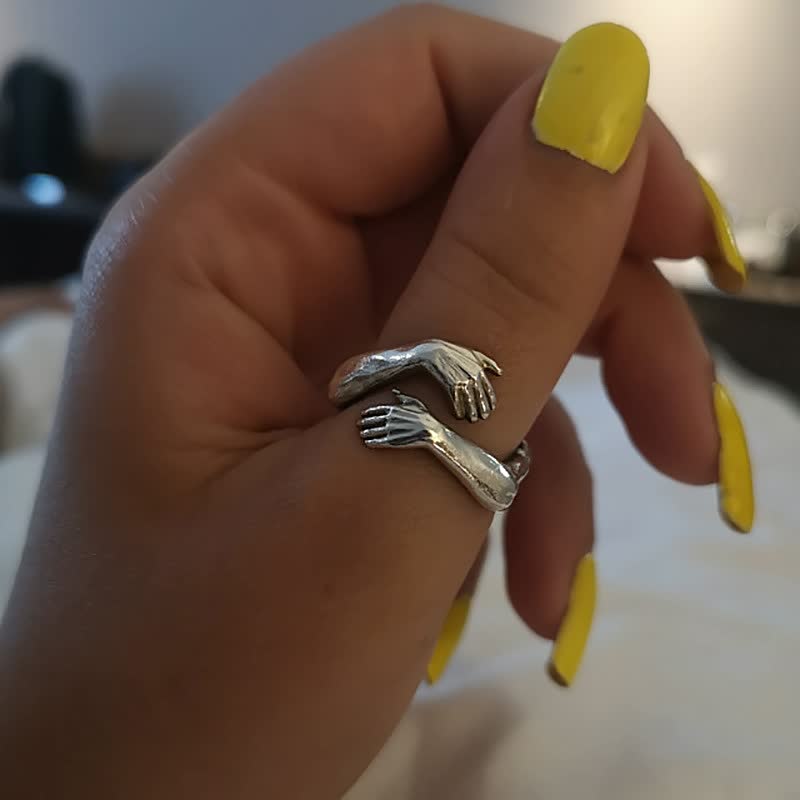 Embrace Hand Ring in Gold or Silver for Women | Aurora