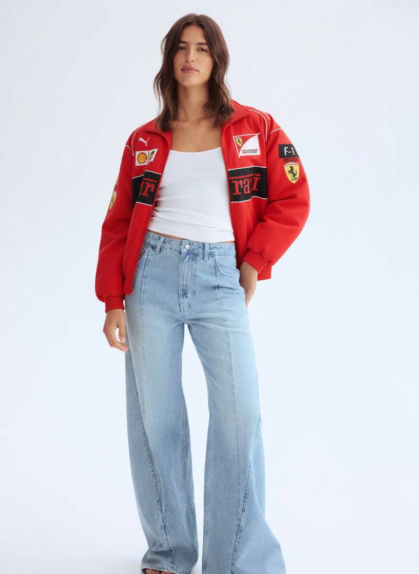 F1 Racing Jacket Retro Style Zip Up | Rivana