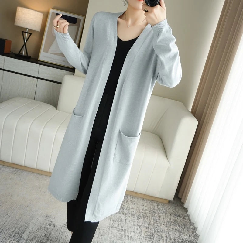 Long Cardigan Cashmere Soft Touch for Women | Fara Grey