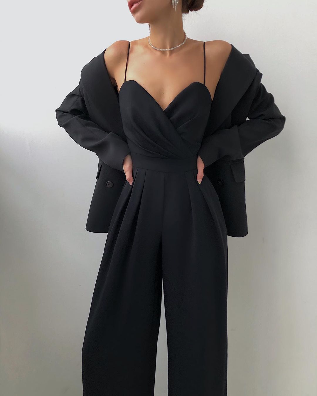 Fashio | Loose Wide-Leg Jumpsuit Black
