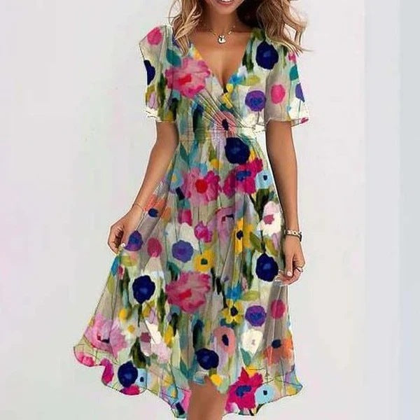 Floral Midi Dress Stylish Design For Women | Lirena Summery