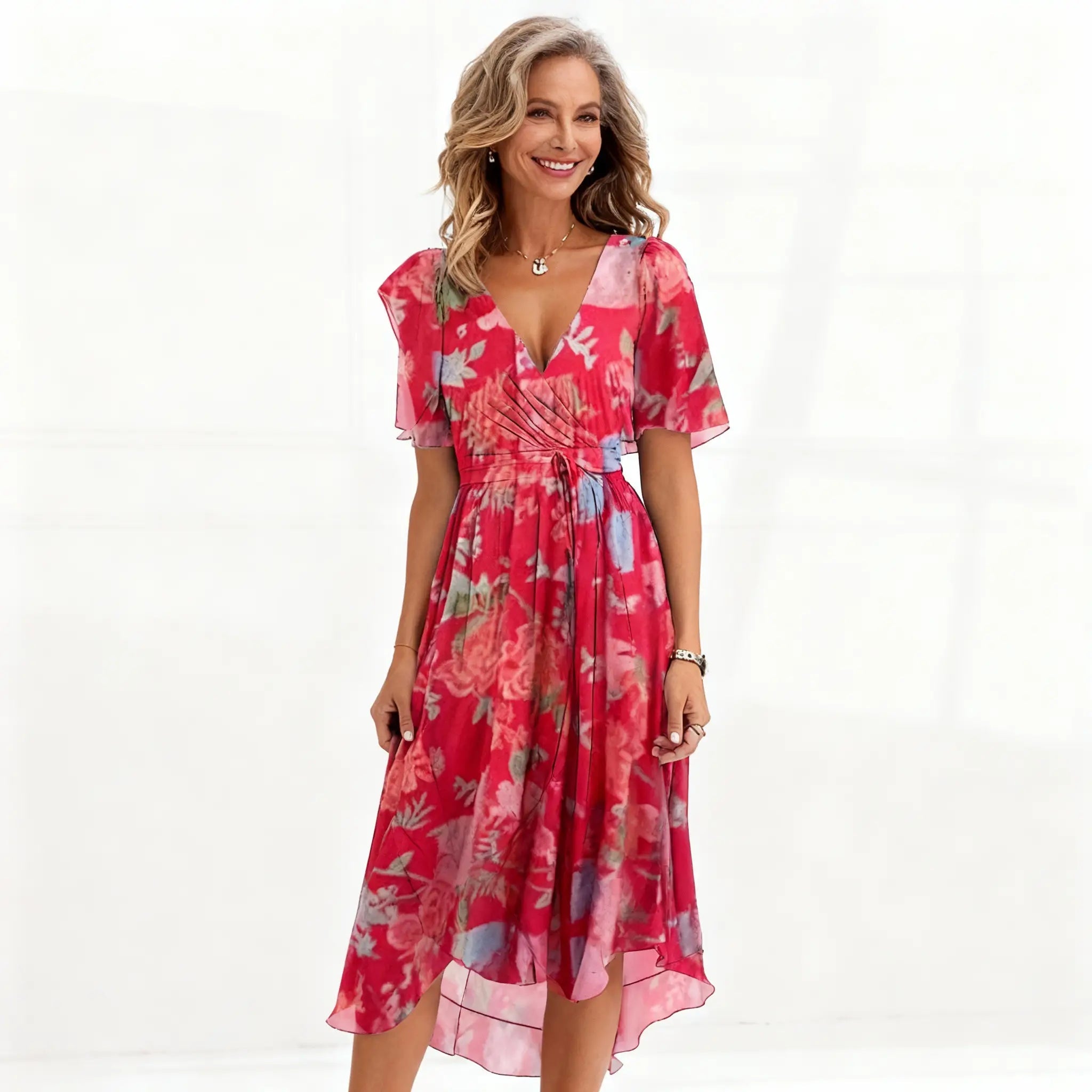 Floral Midi Dress Stylish Design For Women | Lirena