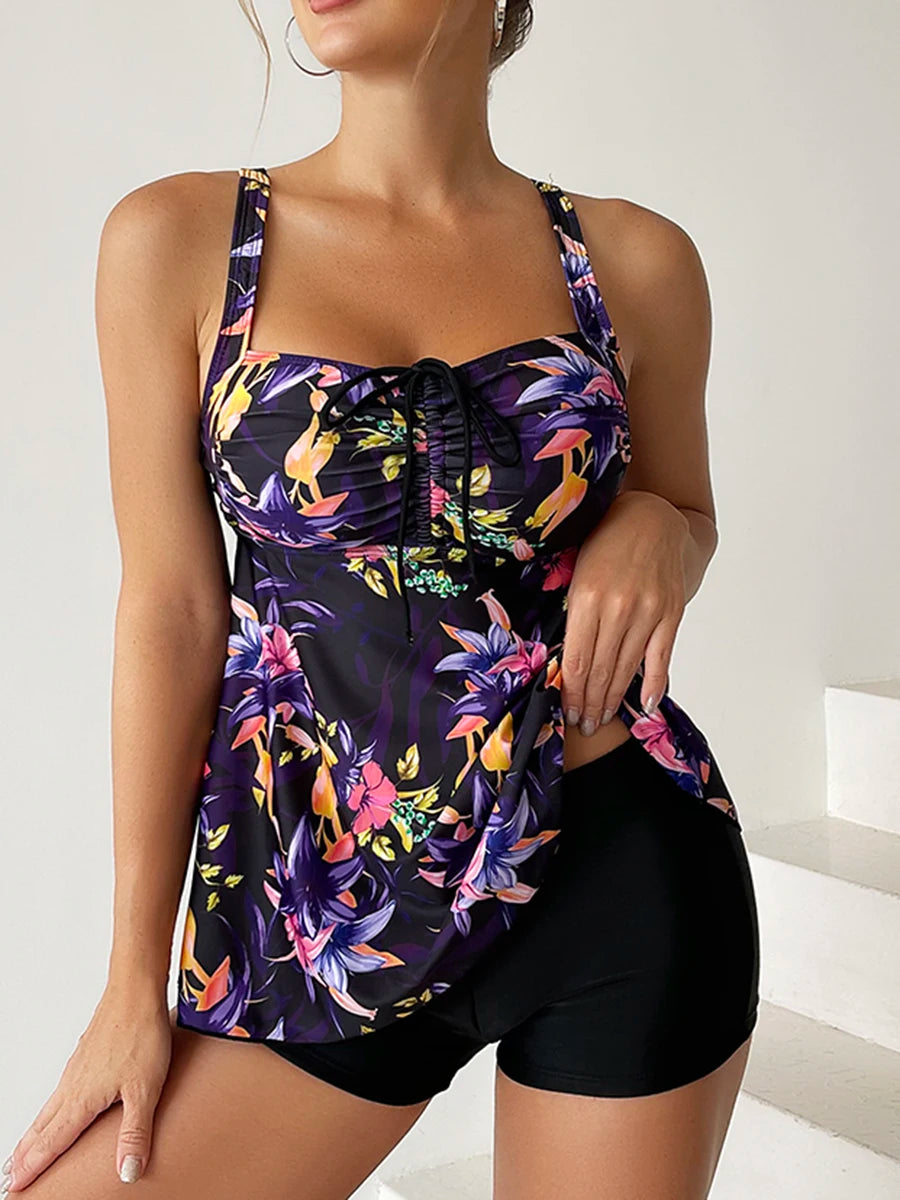 Floral Printed Tankini Set For Women | Jorina