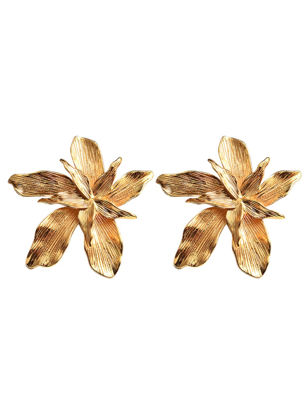 Floral Sculpted Oversized Earrings for Women | Aurelia