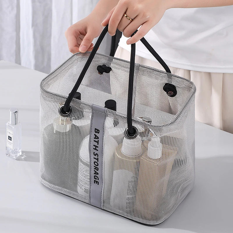 Foldable Mesh Bath Storage Tote Bag for Women | Nova