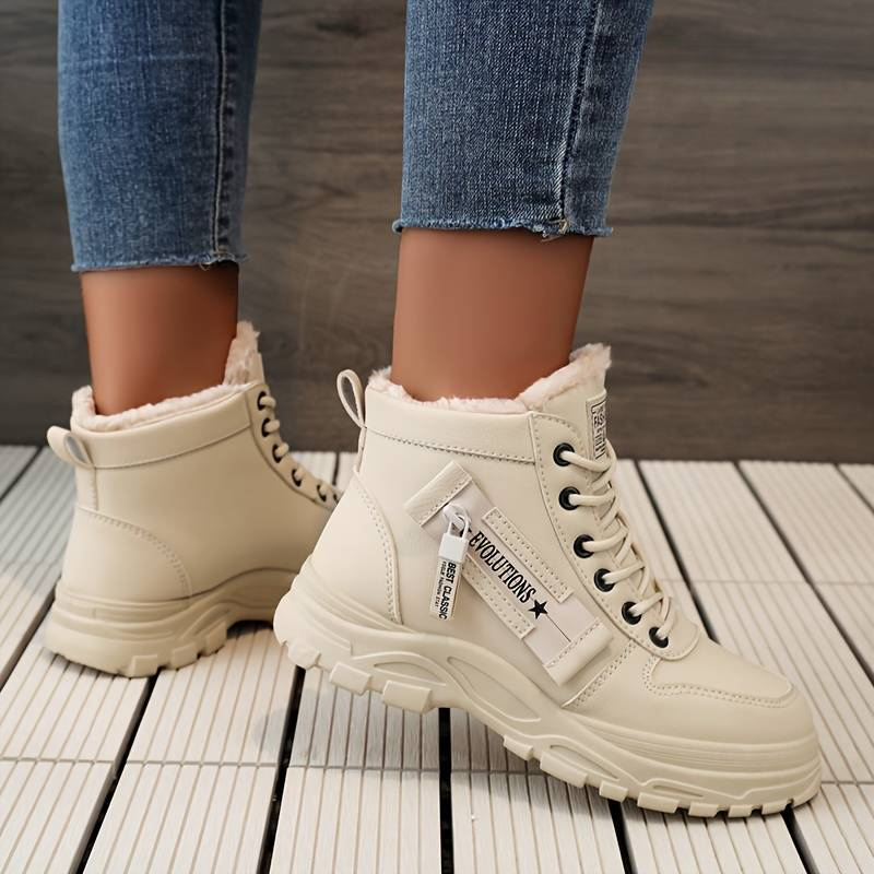 Waterproof Fleece Lined Winter Boots for Women | Frey Khaki