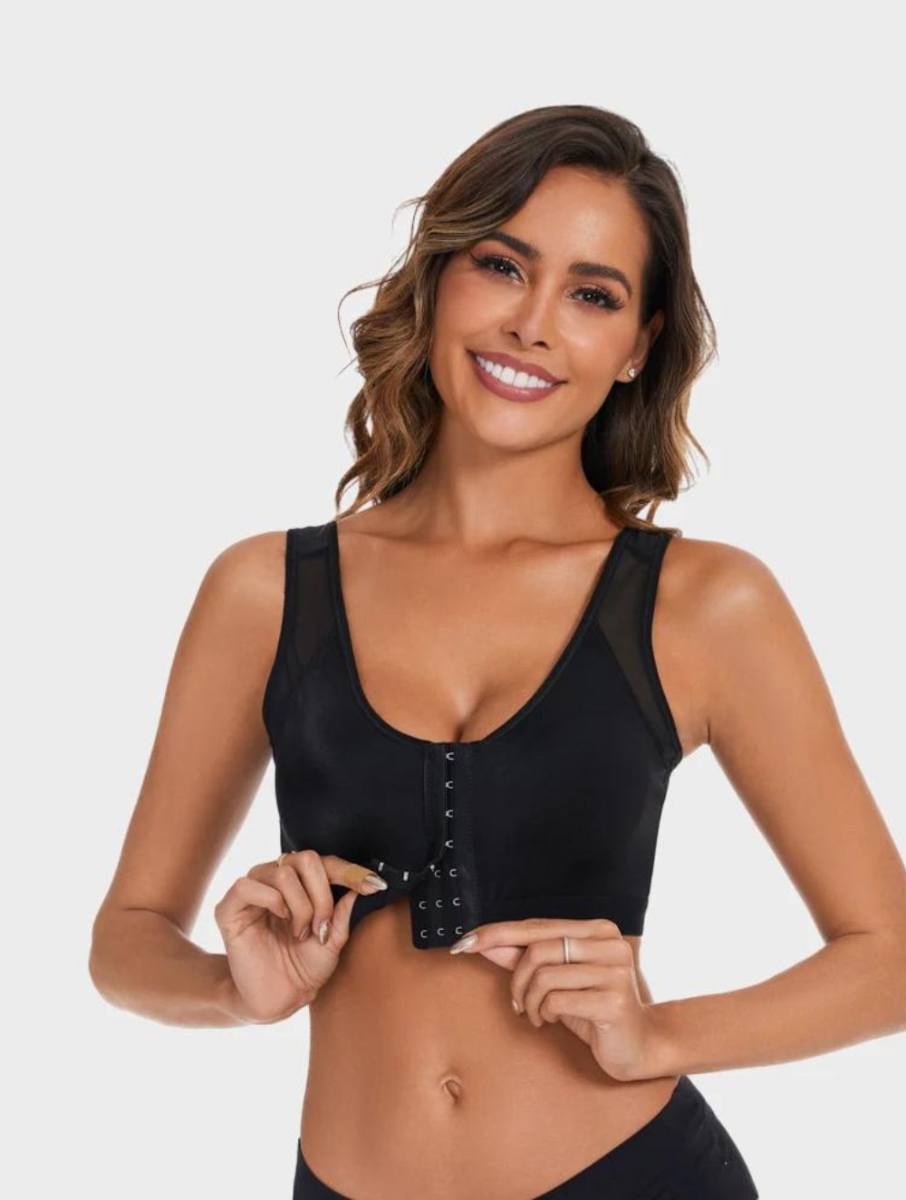 Front Closure Support Bra with Mesh Straps for Women | Celina