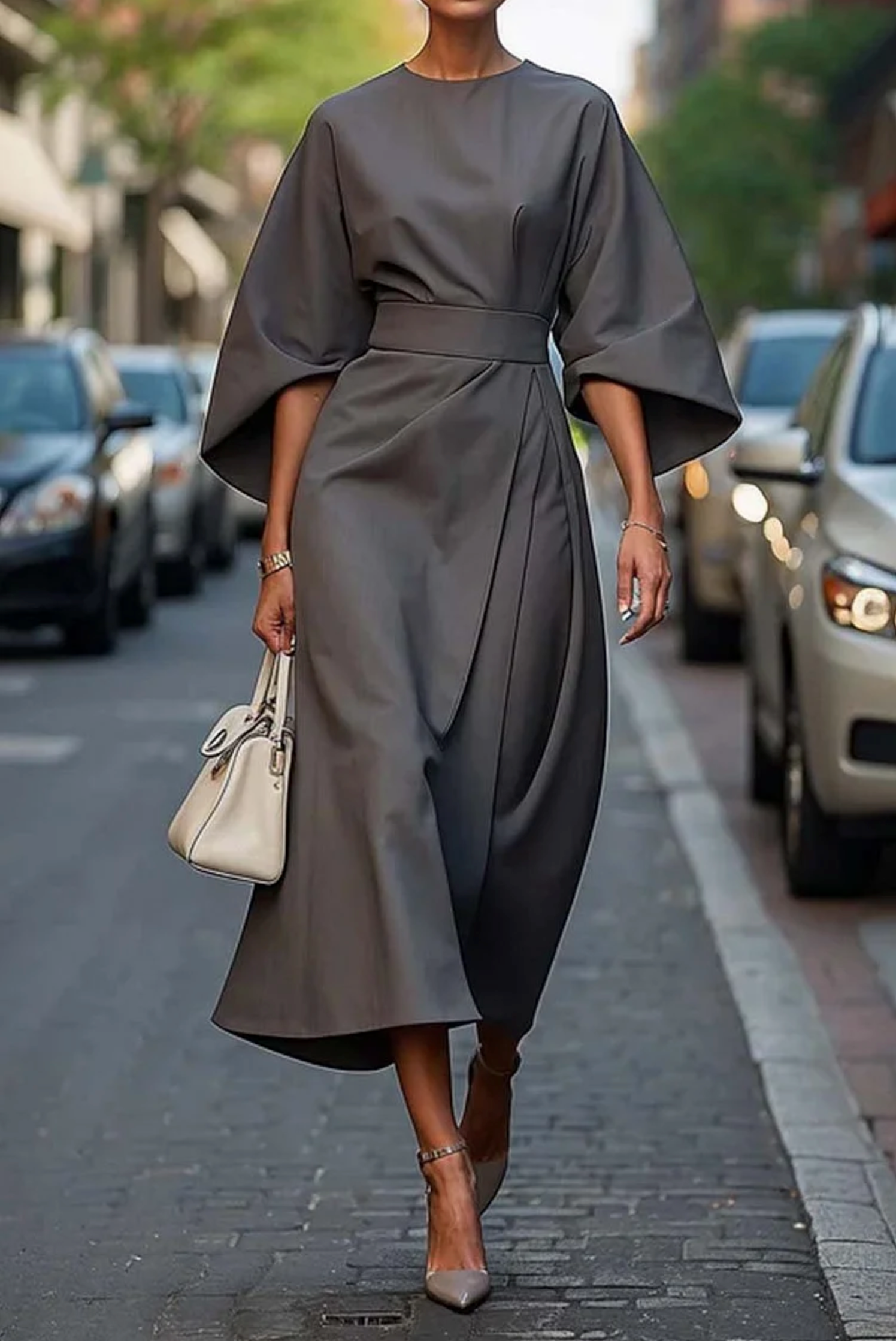 Belted Maxi Dress Elegant Fit for Women | Gabriela Gray