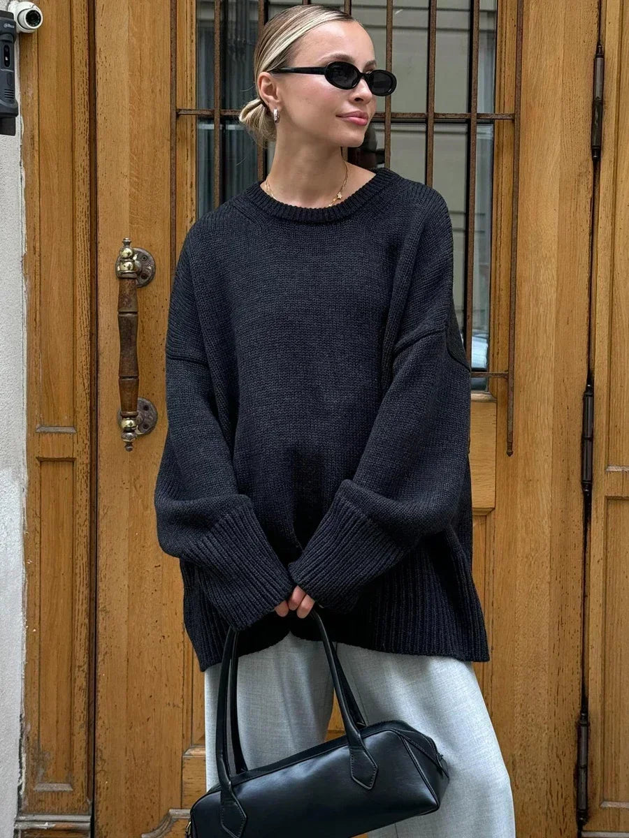 Oversized Knitted Sweater for Women | Gaby Black