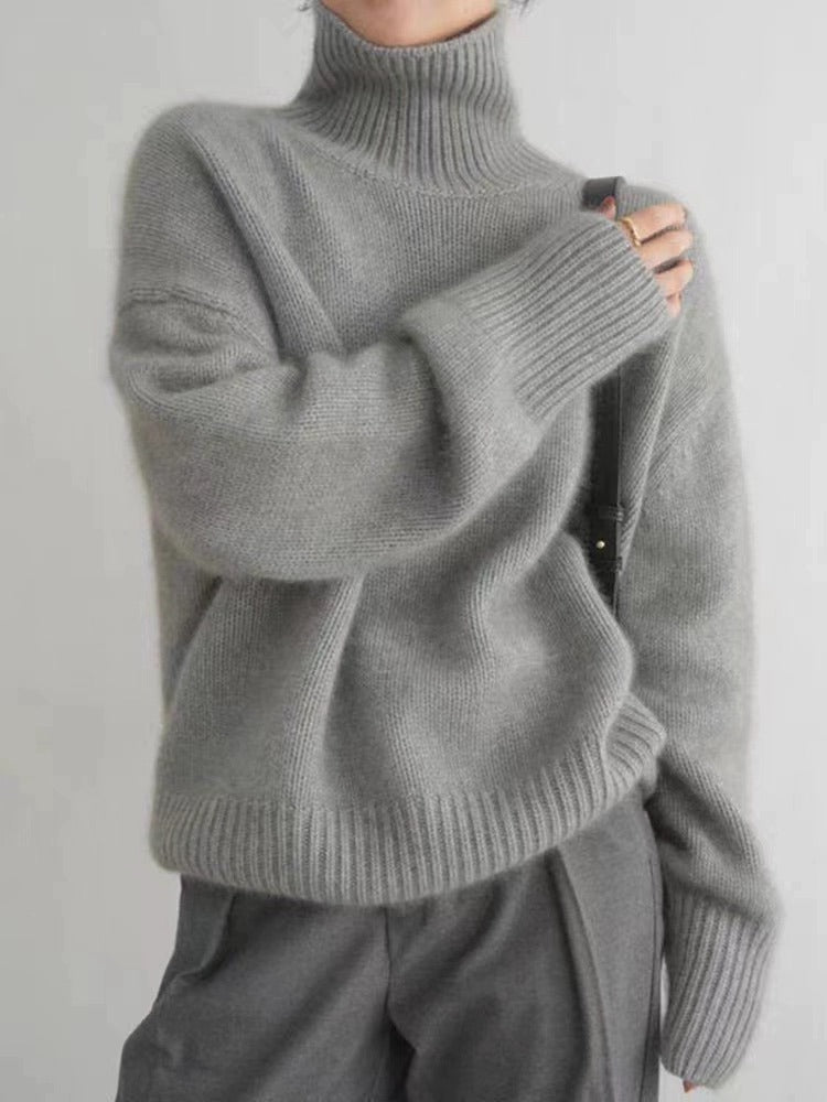 Cashmere Turtleneck Sweater Relaxed Fit for Women | Ella Gray
