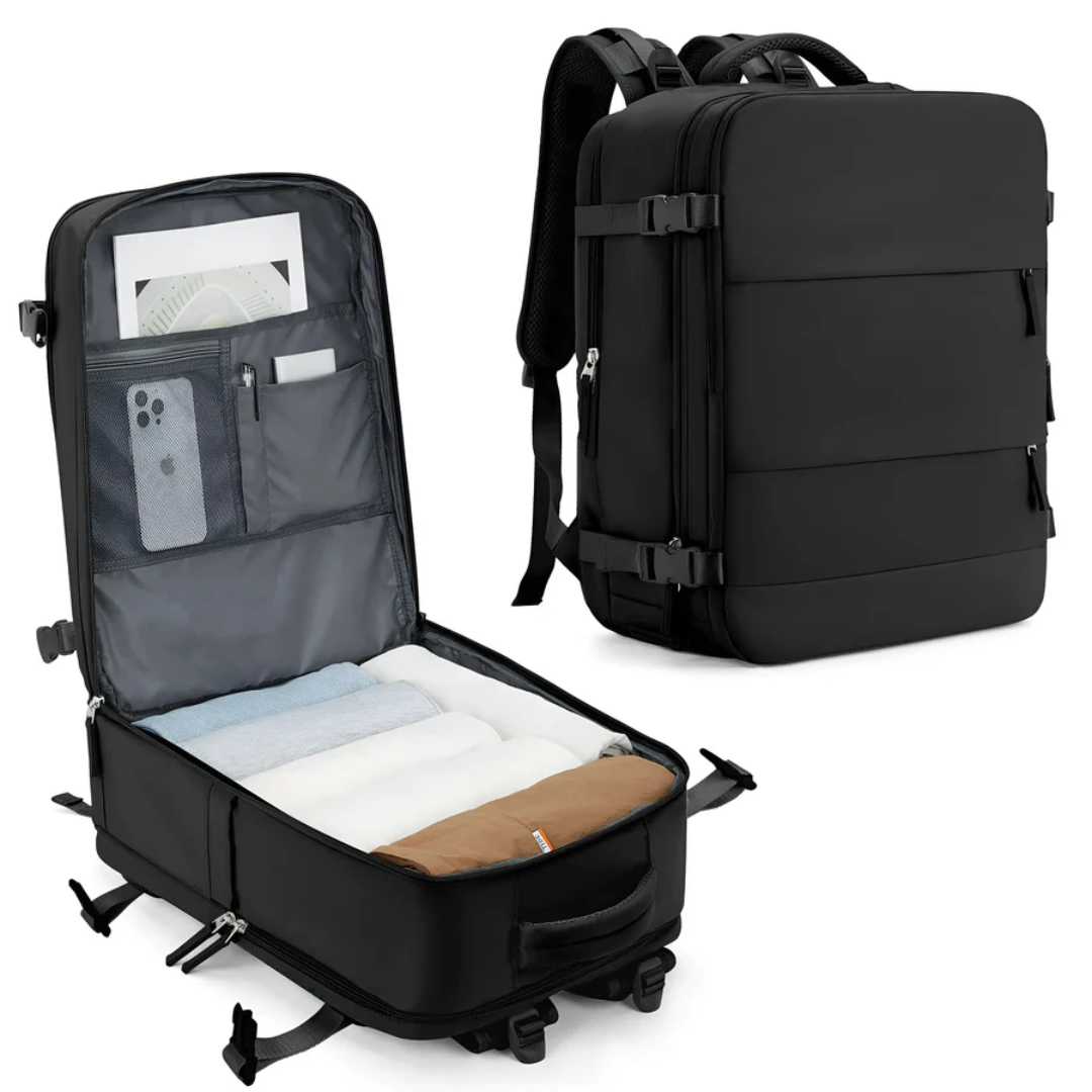 Travel Backpack with Large Capacity for Women | Carlinda Black