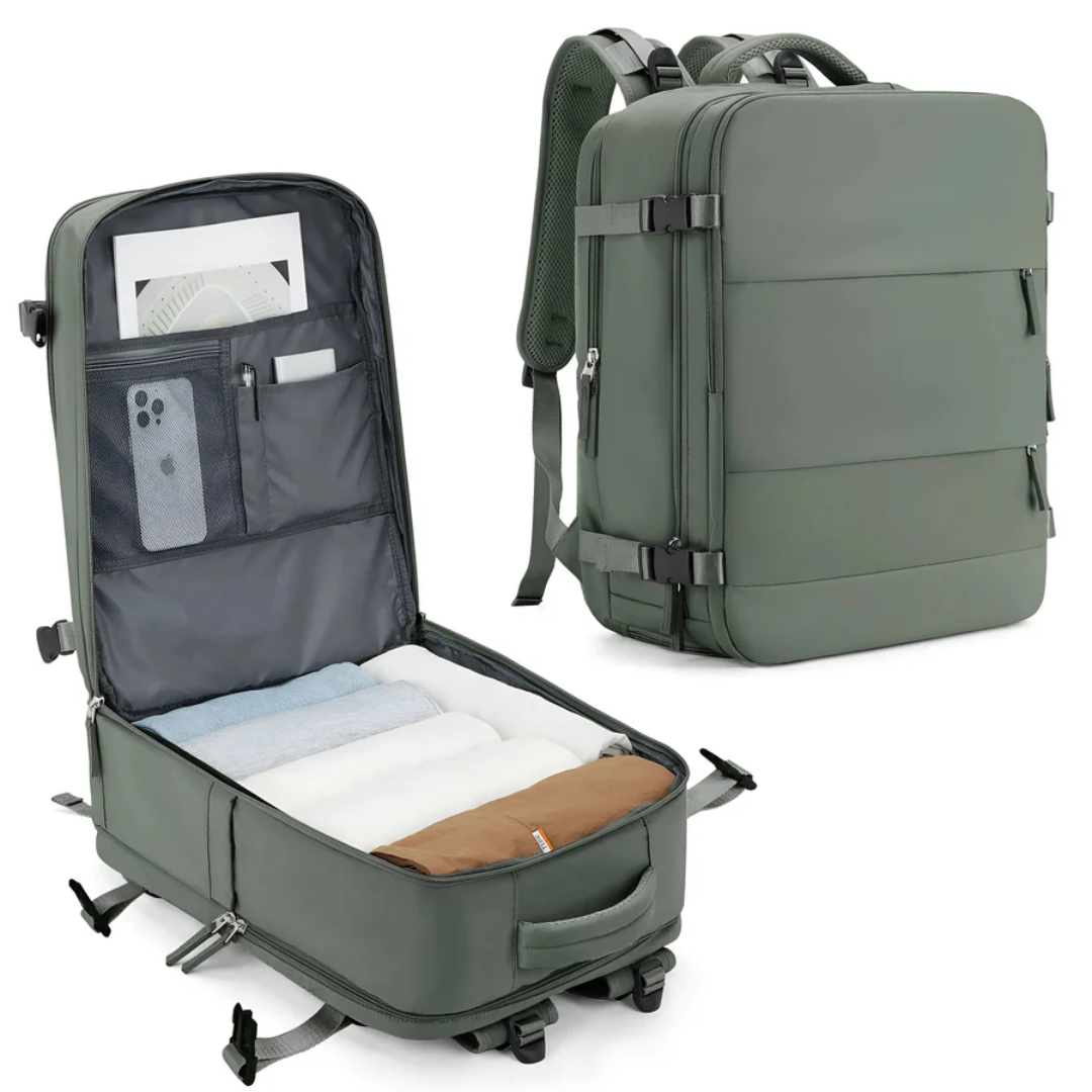 Travel Backpack with Large Capacity for Women | Carlinda Green