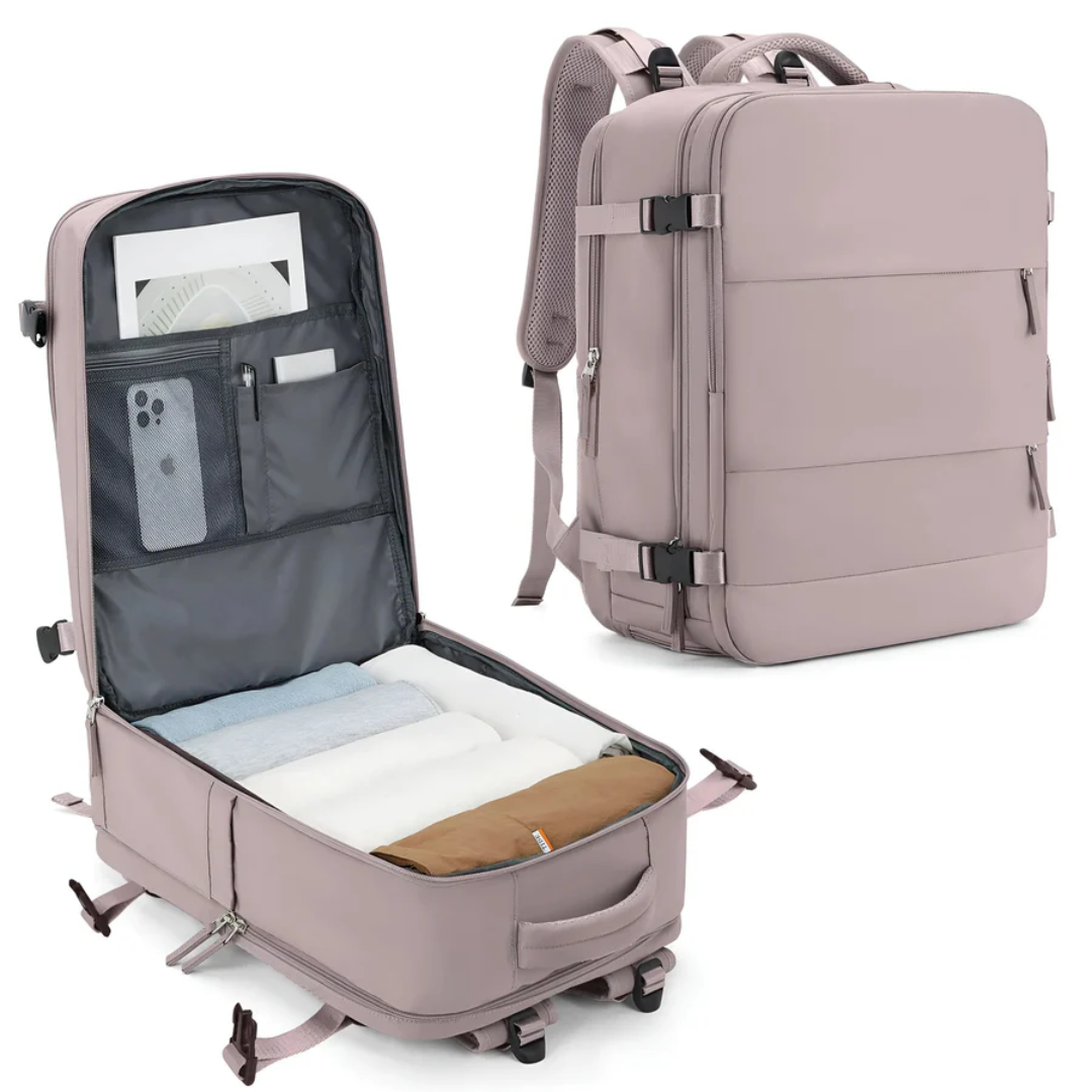 Travel Backpack with Large Capacity for Women | Carlinda Pink