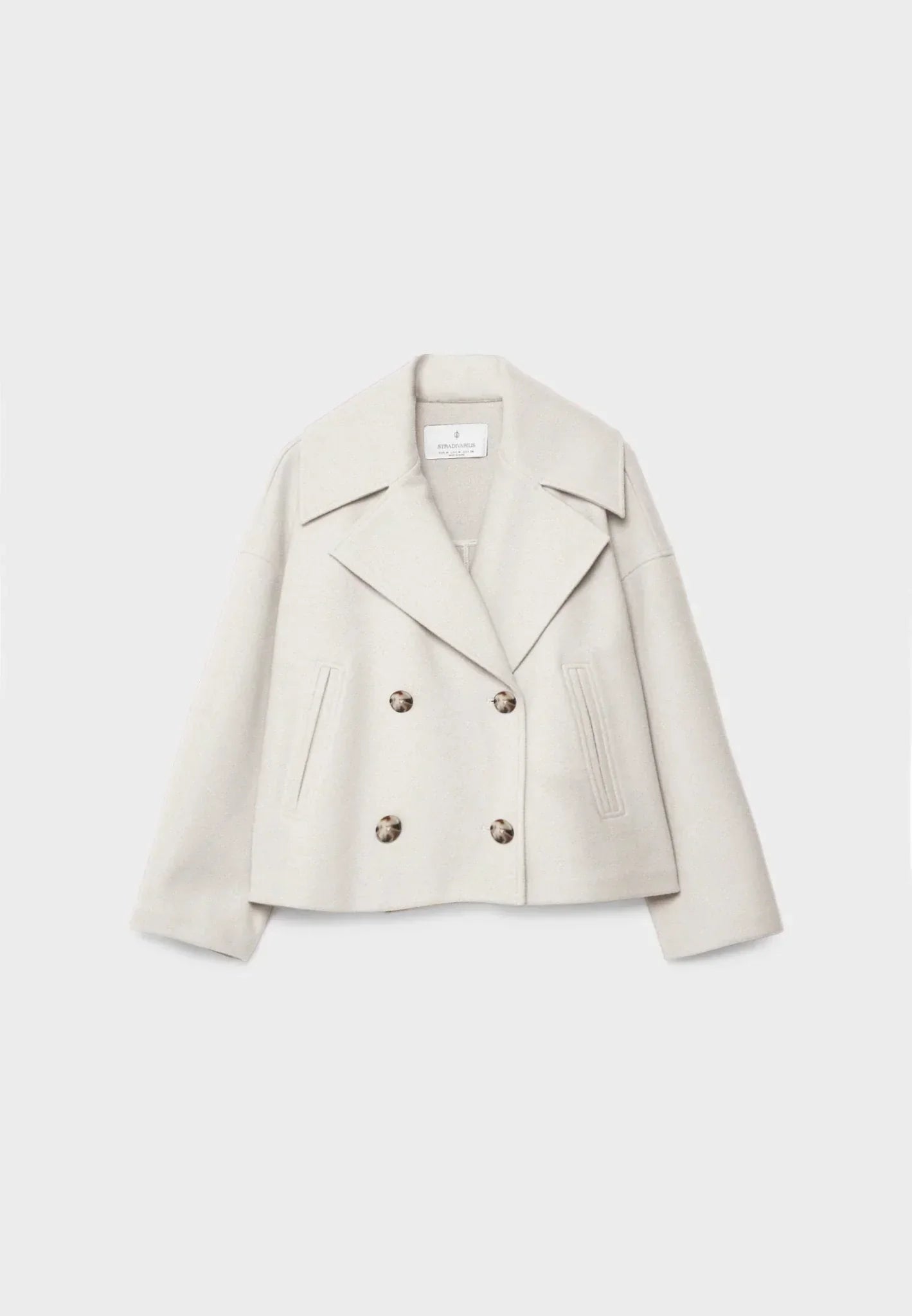 Cropped Double-Breasted Coat Jacket for Women | Elenara