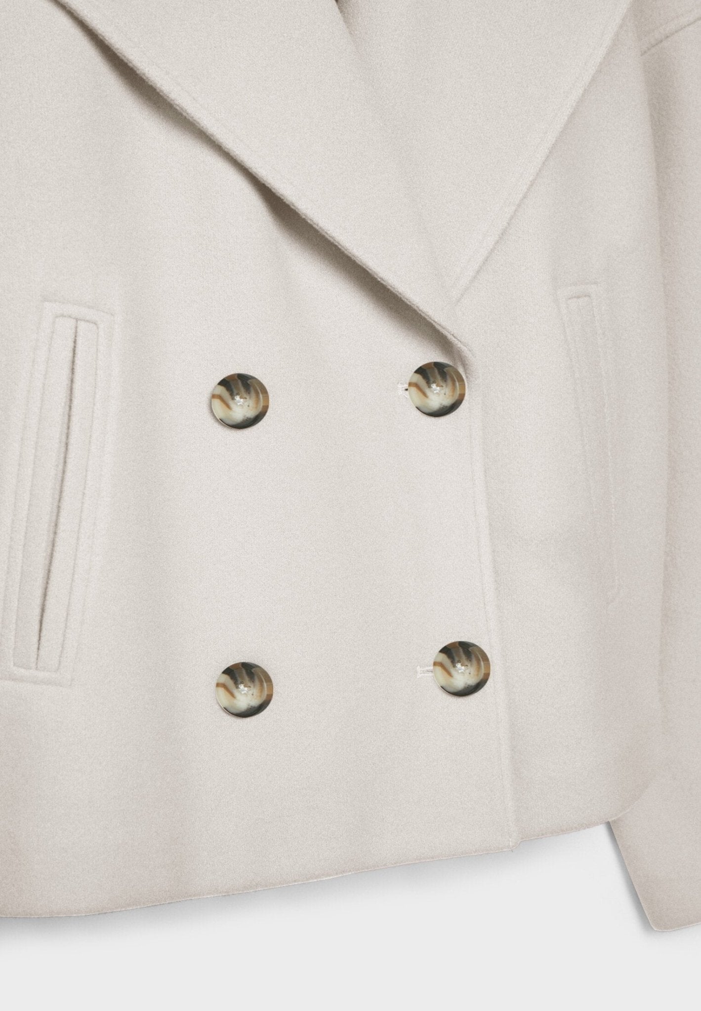 Cropped Double-Breasted Coat Jacket for Women | Elenara