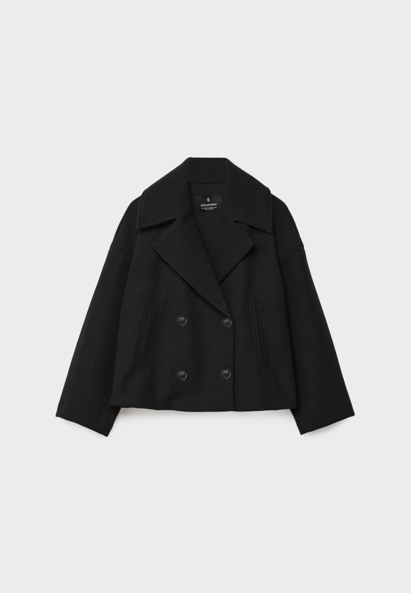 Cropped Double-Breasted Coat Jacket for Women | Elenara