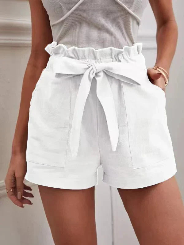 High Waist Linen Shorts for Women | Liza White