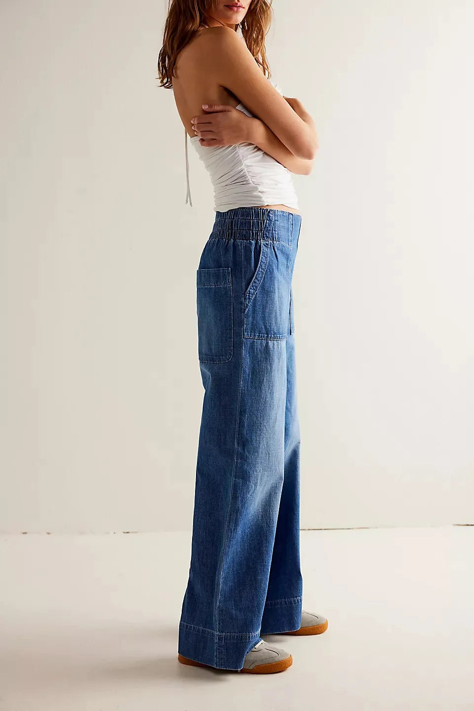 High Waist Wide Leg Denim Jeans for Women | Amelia