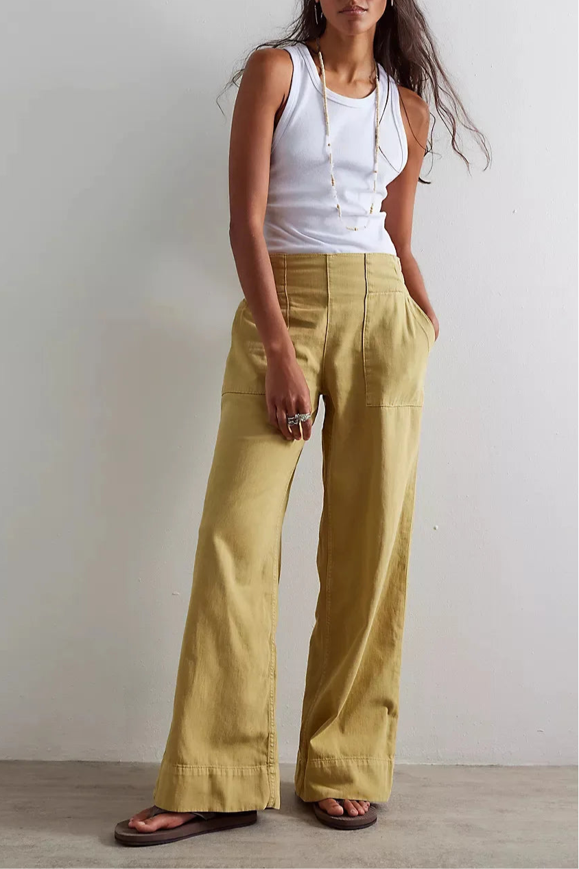 High Waist Wide Leg Denim Jeans for Women | Amelia