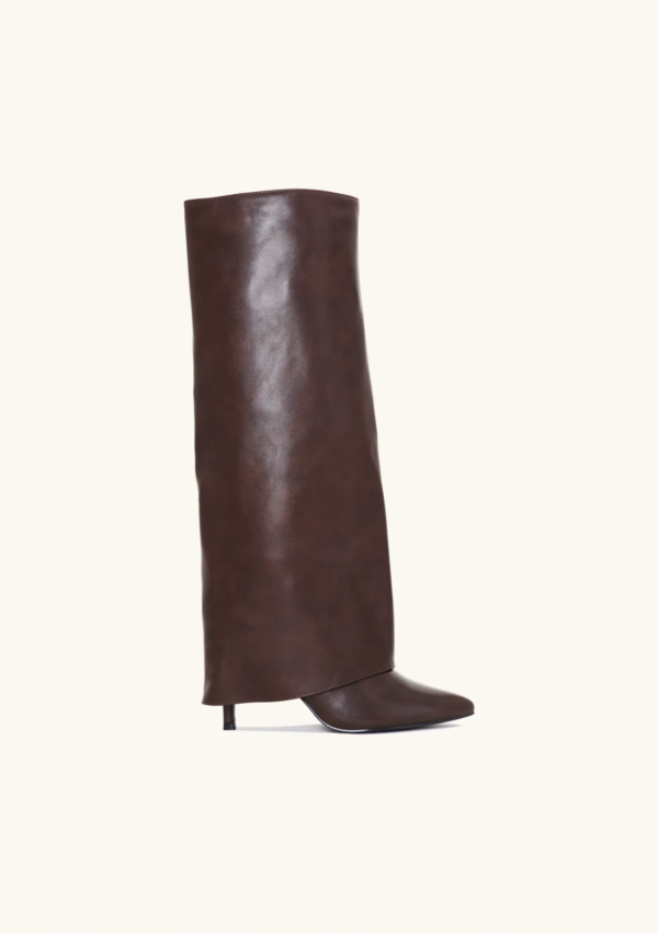 High Knee Leather Boots for Women | Adah