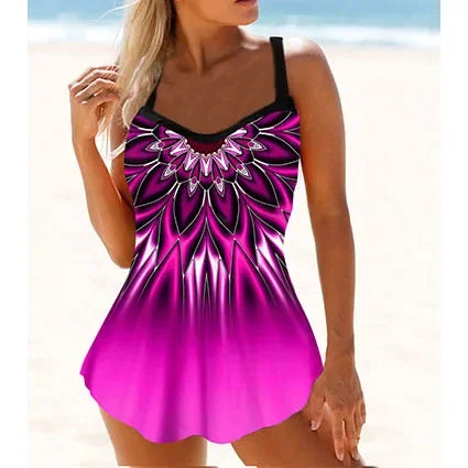 High Waisted Tankini Set For Women | Liora Pink