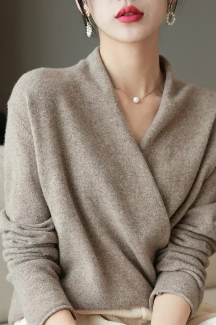 Wrap Sweater Elegant Fit for Women | Isadora