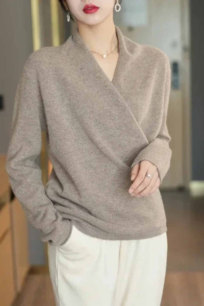 Wrap Sweater Elegant Fit for Women | Isadora
