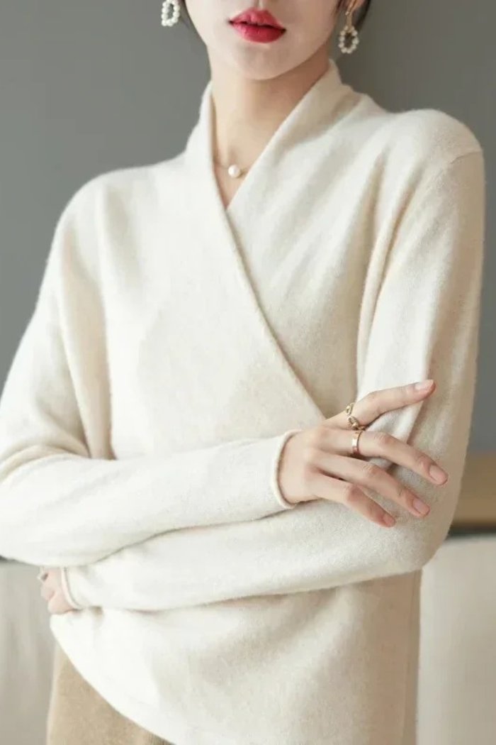 Wrap Sweater Elegant Fit for Women | Isadora