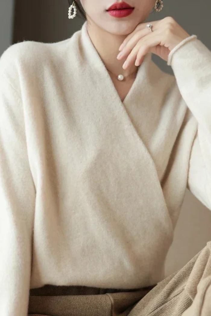 Wrap Sweater Elegant Fit for Women | Isadora