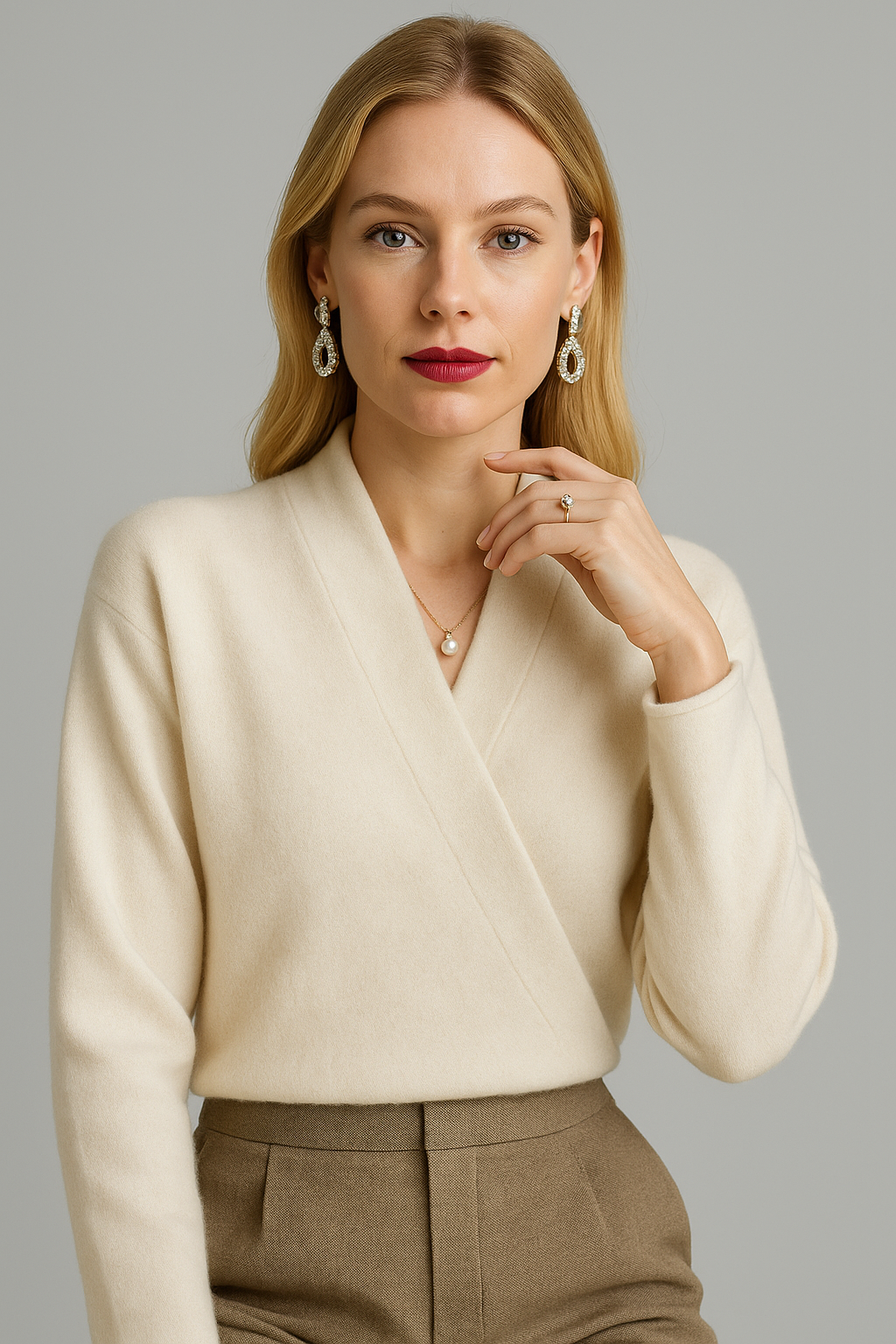 Wrap Sweater Elegant Fit for Women | Isadora