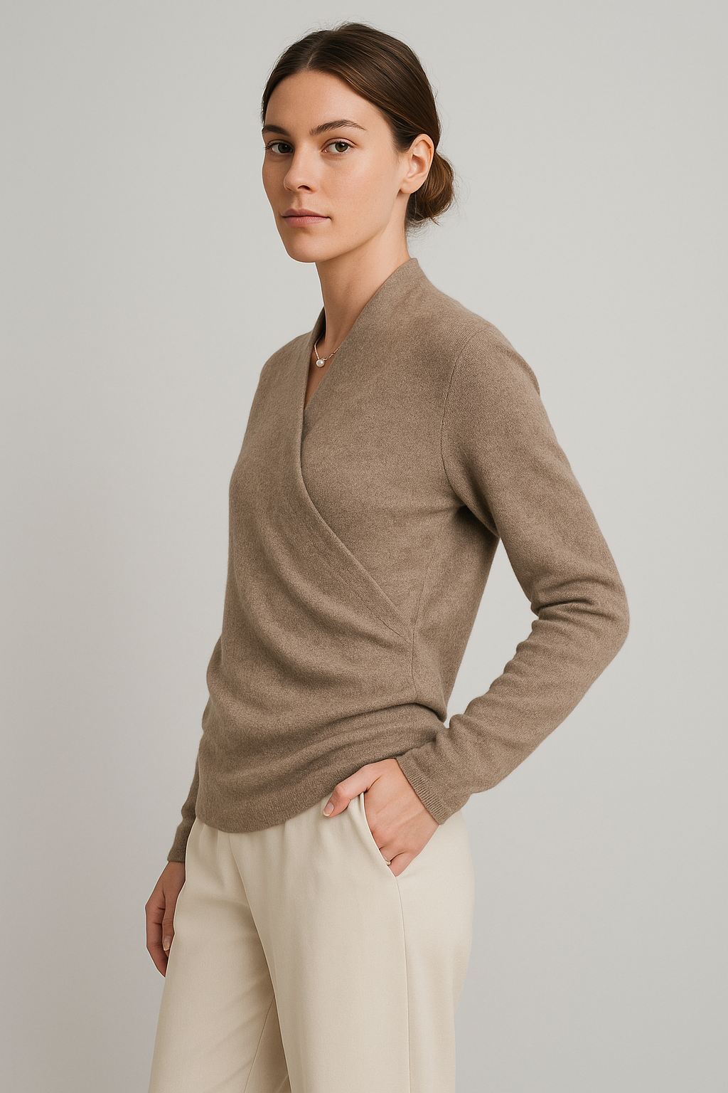 Wrap Sweater Elegant Fit for Women | Isadora