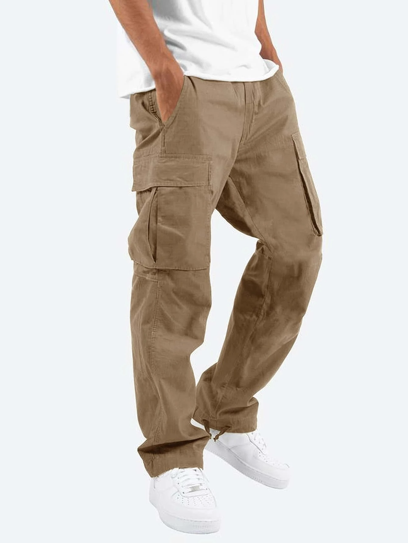 Jadea | Relaxed Fit Cargo Pants Brown
