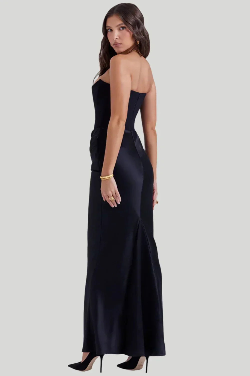 Strapless Maxi Dress Flattering Fit for Women | Jorvik