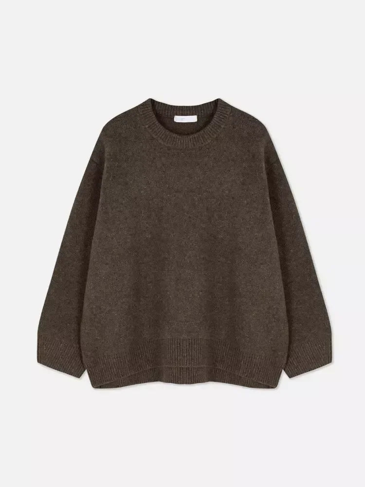 Knitted Pullover Sweater Loose Fit for Women | July Browm