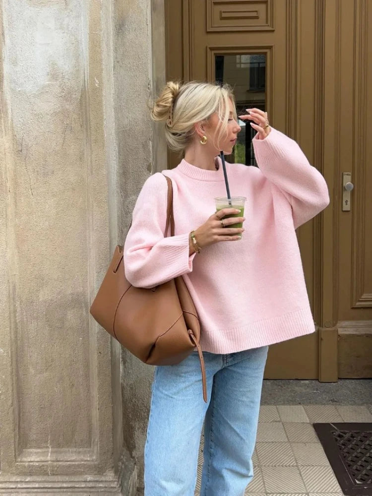 Knitted Pullover Sweater Loose Fit for Women | July