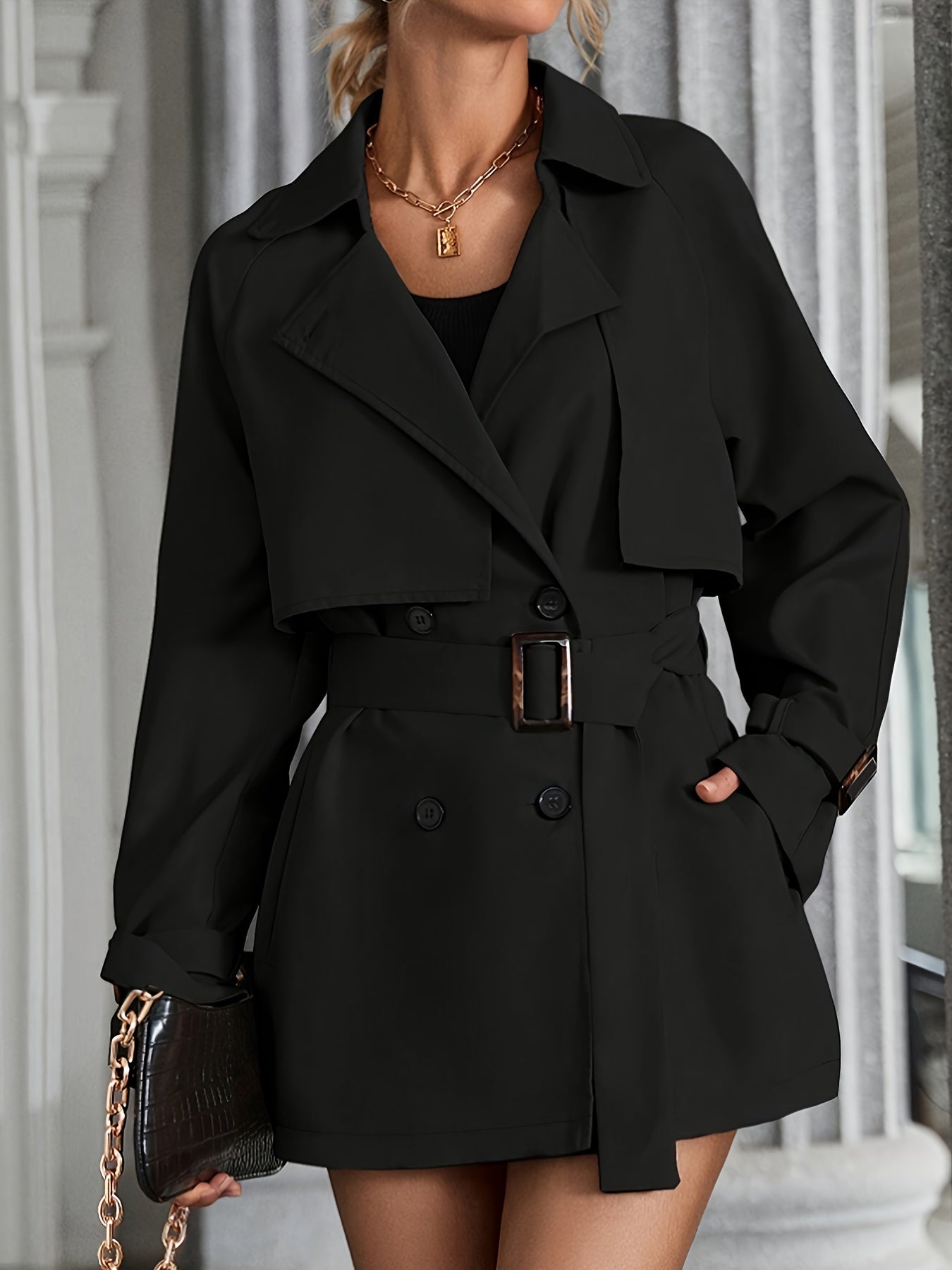 Trench Coat Stylish Fit for Women | Becca Black