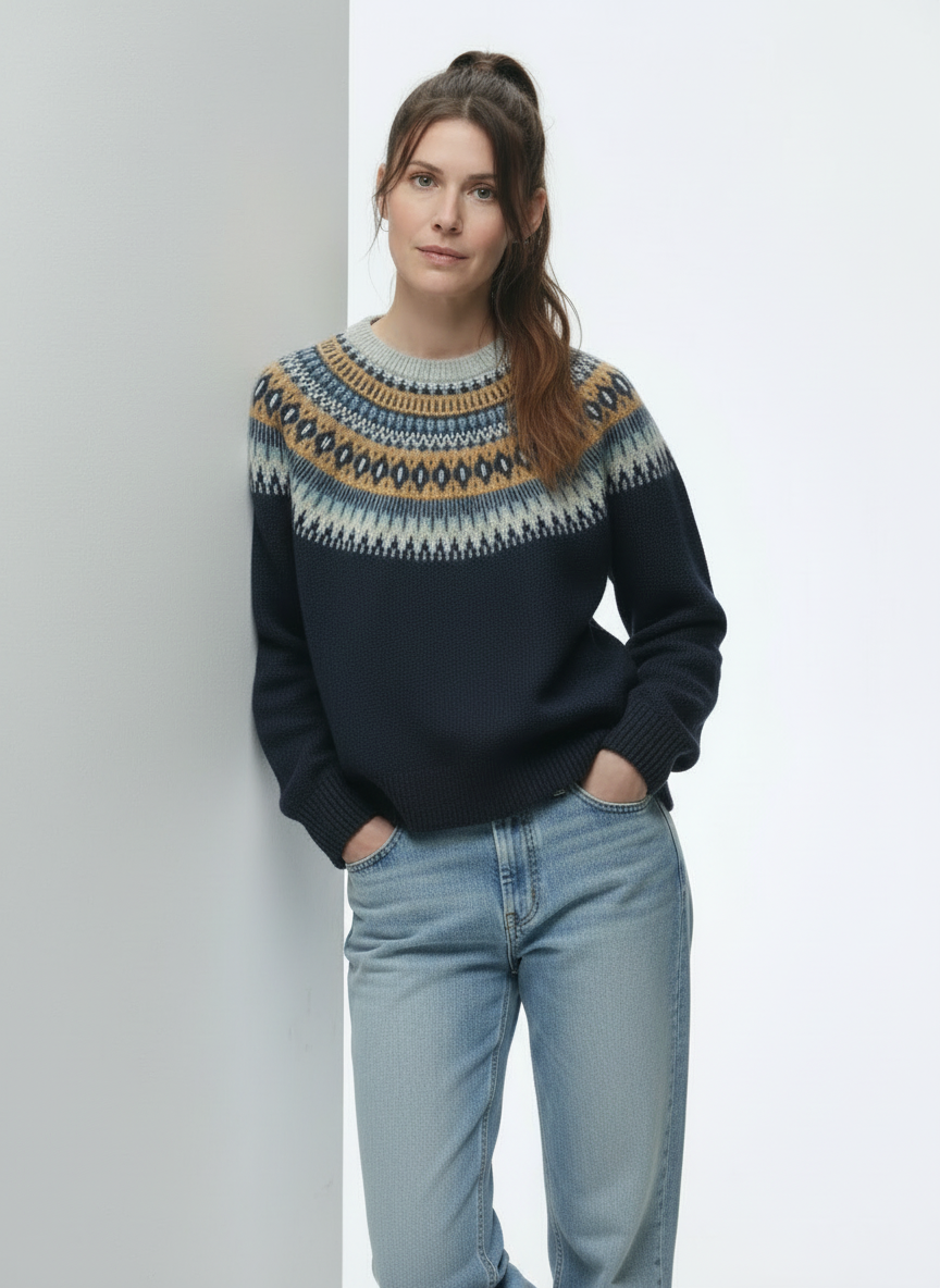 Knit Wool Jumper Relaxed Fit for Women | Elvara