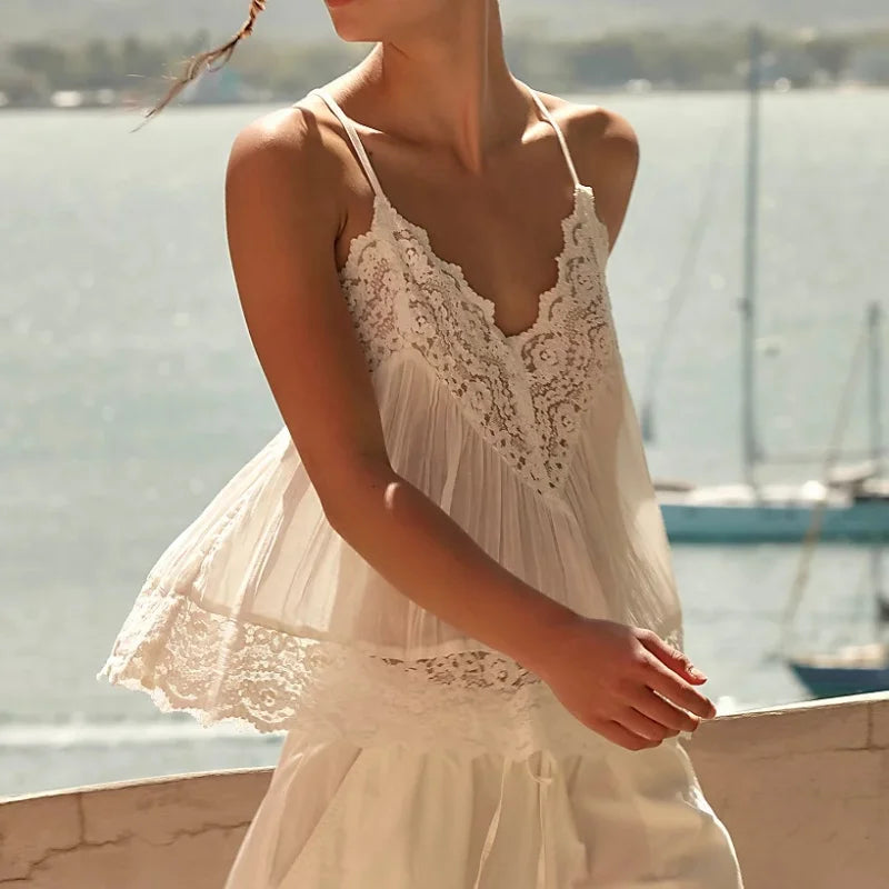 Lace Cami with Adjustable Spaghetti Straps for Women | Ellie White