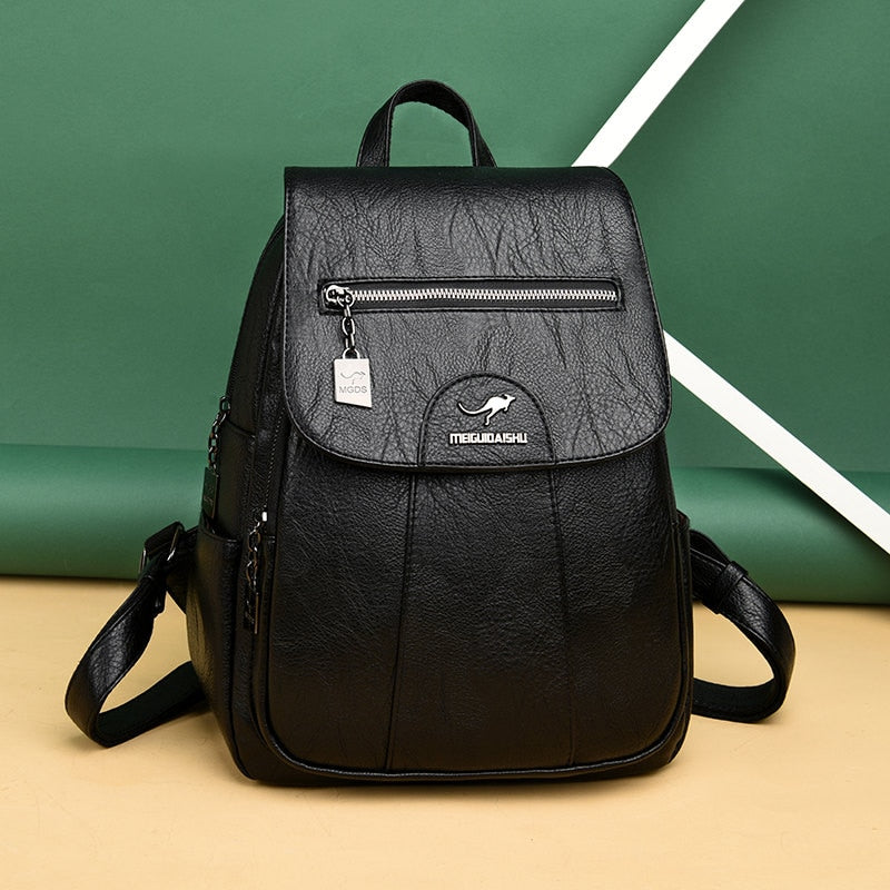 Leather Backpack for Women | Isolde Black