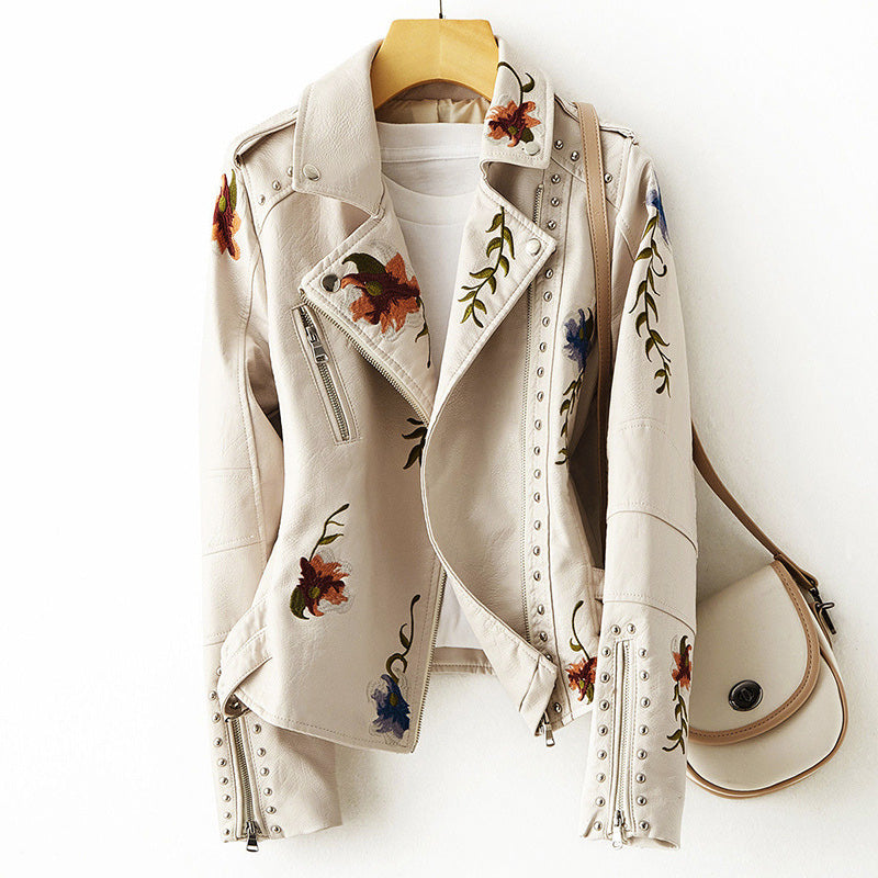 Leather Jacket for Women | Montclair White