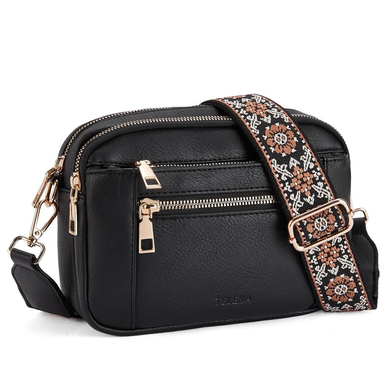 Leather Shoulder Bag for Women | Elsie Black One-size