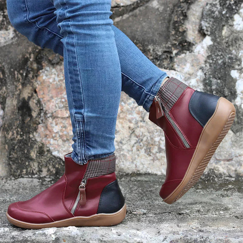 Waterproof Winter Boots Stylish Design for Women | Leila Red