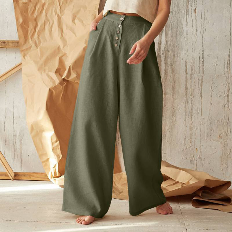 Linen Wide Leg Pants for Women | Emily