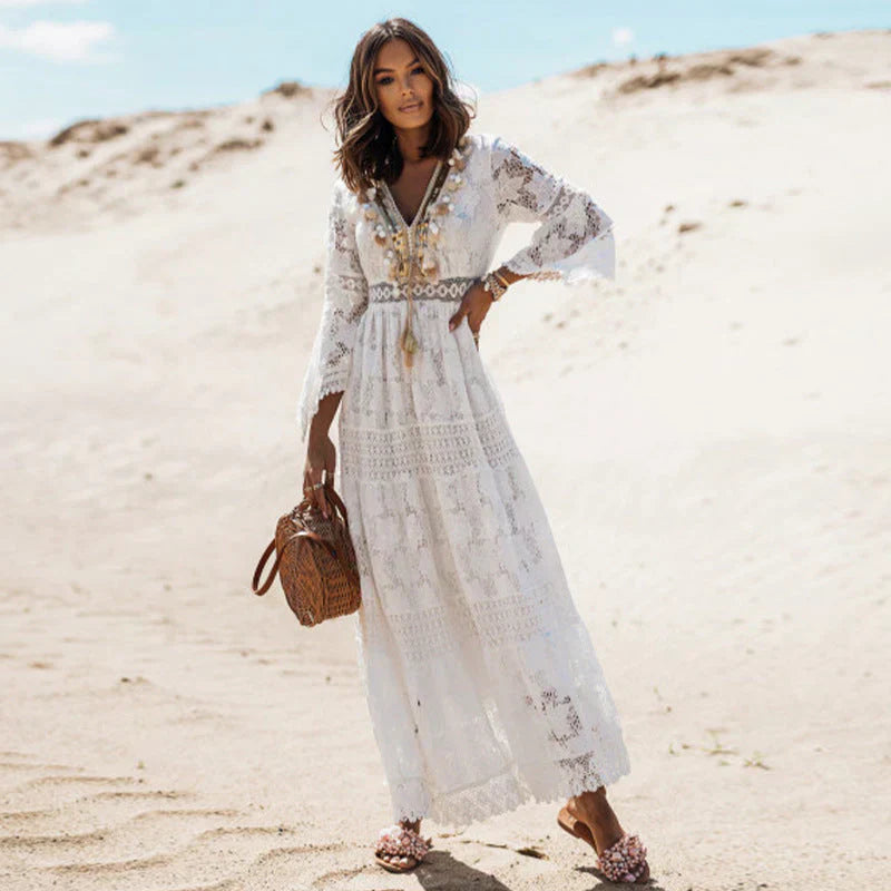 Long Sleeve Boho Dress for Women | Elenara