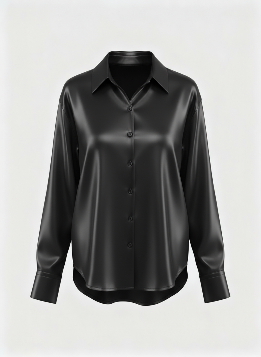 Long Sleeve Blouse Luxurious Silk for Women | Élodie Black