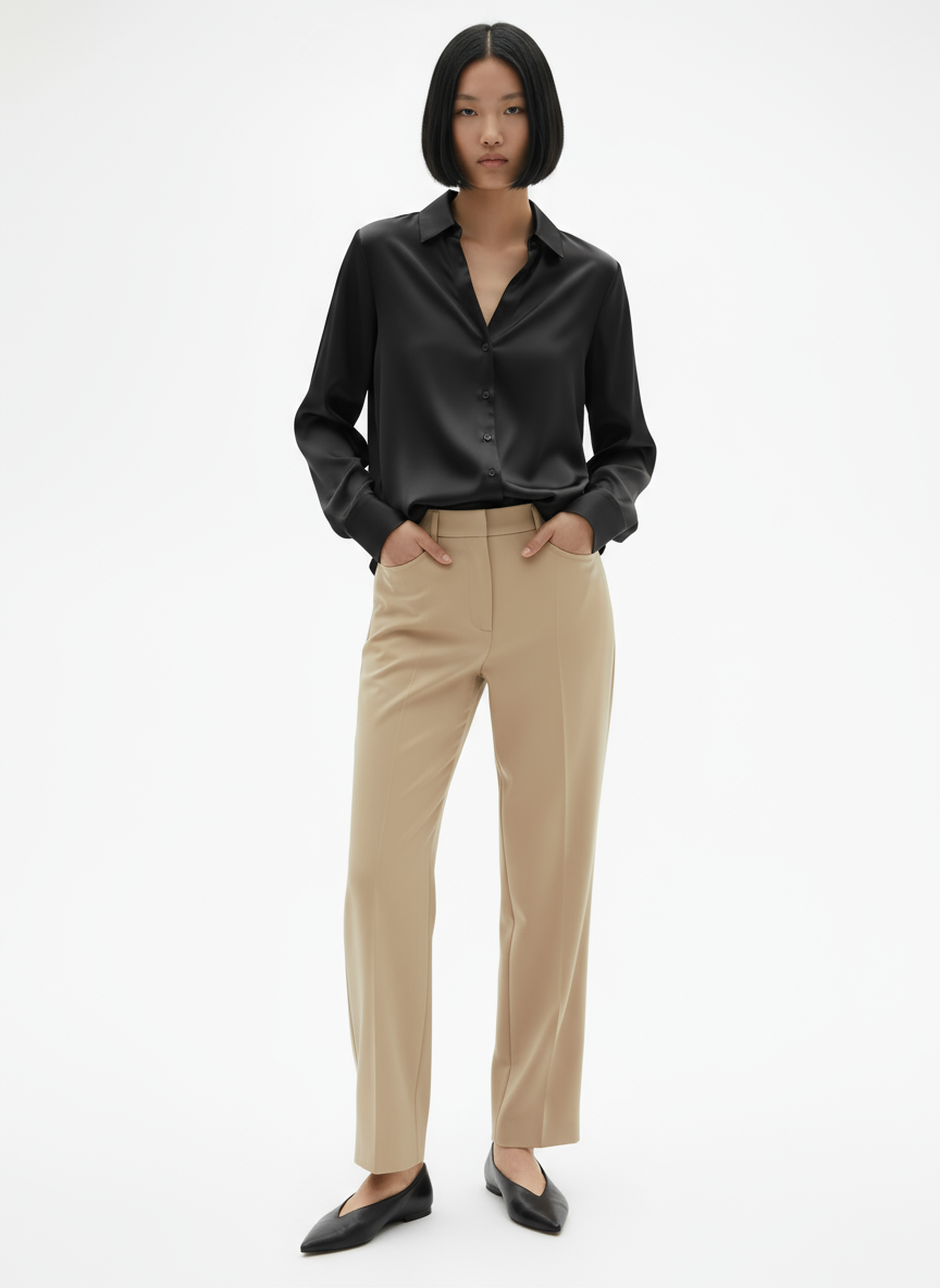 Long Sleeve Blouse Luxurious Silk for Women | Élodie