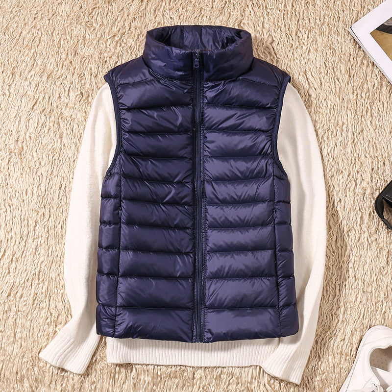 Waterproof Puffer Vest Lightweight for Women | Lora Navy blue