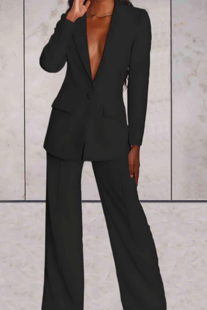 Suit And Pant Set Two-Piece for Women | Zylera Black