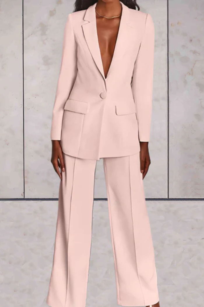 Suit And Pant Set Two-Piece for Women | Zylera Pink