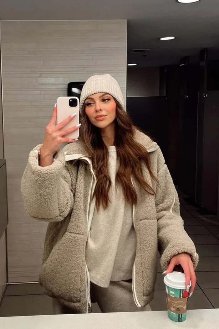 Cozy Teddy Jacket Stylish Design for Women | Visra